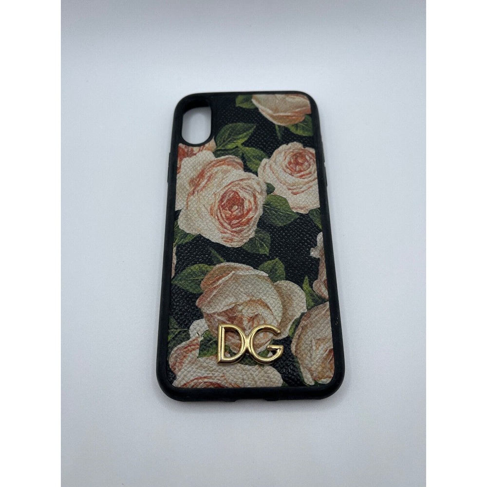 Dolce & Gabbana Dauphine Rose Flower iPhone X Phone Case BI2408 AZ720 USED